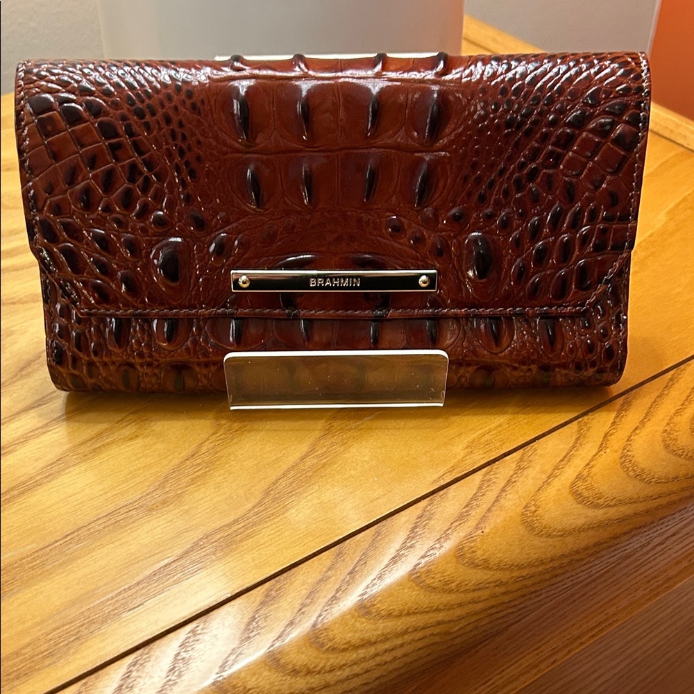 Brahmin Pecan Checkbook Wallet NWOT